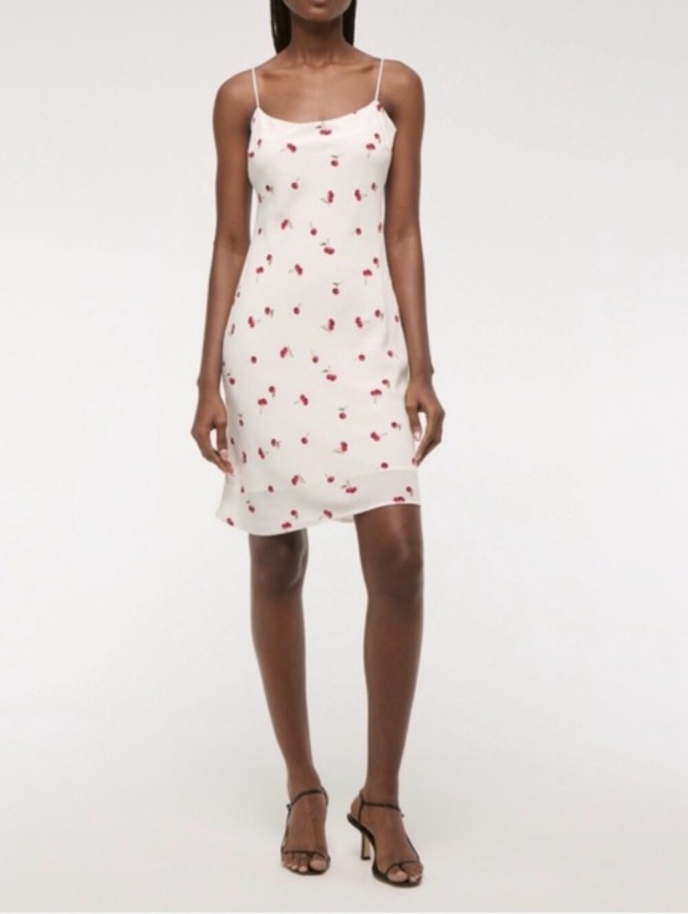 A&F Julia Slip Mini Dress Red and White Cherry Size XL